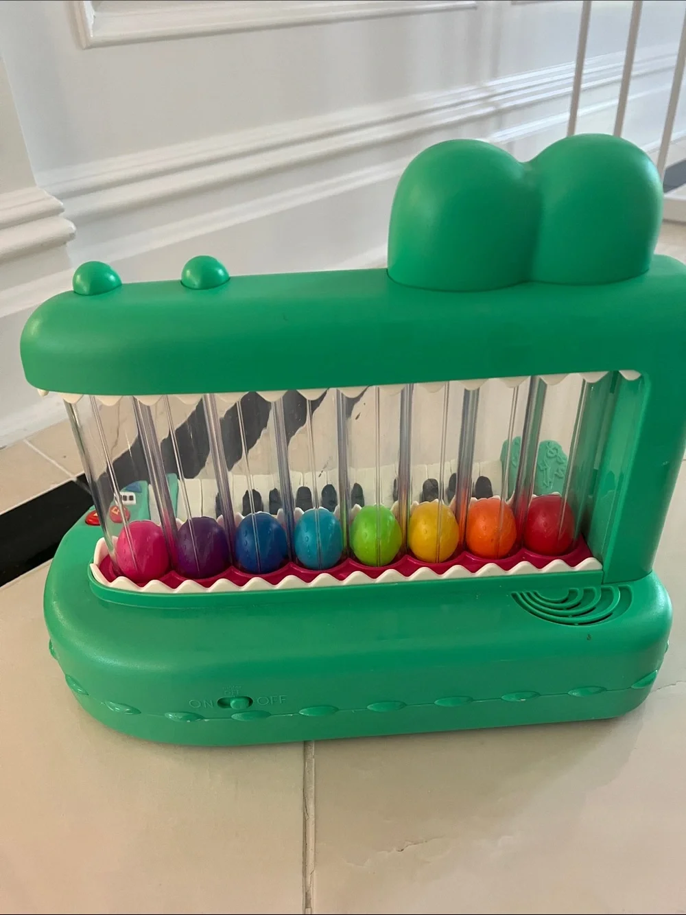 Battat Croco Pop Piano Toy Keyboard with Songs Sounds Lights